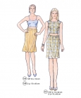 301-11 top skirt dress pattern